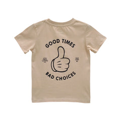GOOD TIMES BOYS SMALL PRINT TEE BEIGE